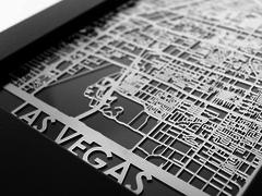 Las Vegas - Stainless Steel Map - 5"x7"