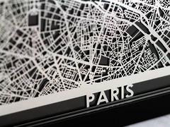 Paris - Stainless Steel Map - 5"x7"