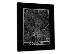 Columbus - Stainless Steel Map - 11"x14"