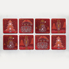 PCB Coaster Christmas 8 Piece