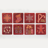 Pcb coaster christmas set 8 back