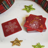 Pcb coaster christmas snowman snowflakes