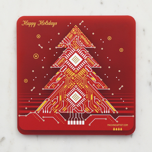 PCB Coaster Christmas Tree & Christmas Flower