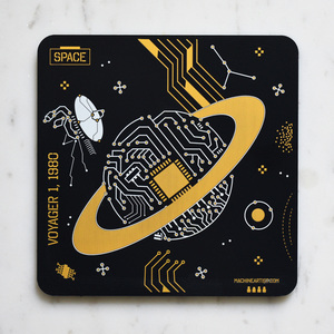 Pcb coaster saturn