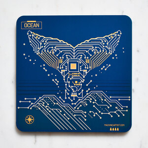 PCB Coaster Whale & Dolphin