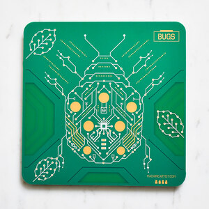 PCB Coaster Ladybug & Butterfly