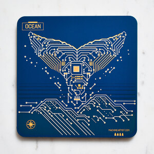 Pcb coaster whale