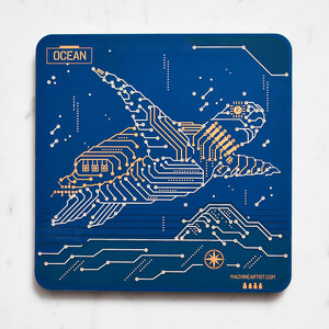Pcb coaster tortoise