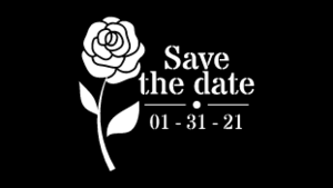 Digital Gobo Wedding Save the Date Flower