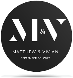 Wedding stencil initials