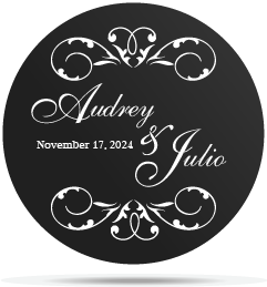 Wedding initial ornaments 3 b