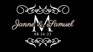 Digital Gobo Wedding Initial Ornaments