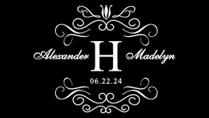 Digital Gobo Wedding Initial Ornaments 2