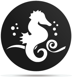 0133015 gobo animal seahorse