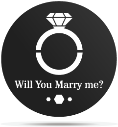 Gobo wedding engagement ring