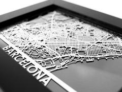 Barcelona - Stainless Steel Map - 5"x7"