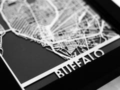 Buffalo - Stainless Steel Map - 5"x7"