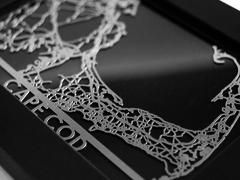 Cape Cod - Stainless Steel Map - 5"x7"