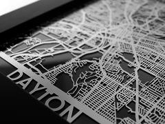 Dayton - Stainless Steel Map - 5"x7"