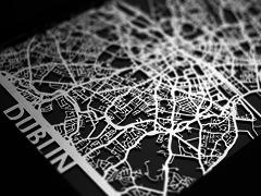 Dublin - Stainless Steel Map - 5"x7"