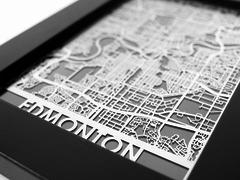 Edmonton - Stainless Steel Map - 5"x7"