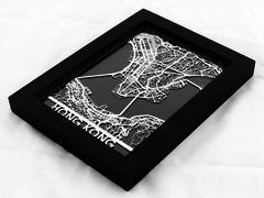 Hong Kong - Stainless Steel Map - 5"x7"