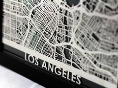 Los Angeles - Stainless Steel Map - 5"x7"