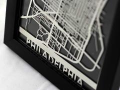 Philadelphia - Stainless Steel Map - 5"x7"