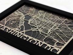 Washington DC - Stainless Steel Map - 5"x7"