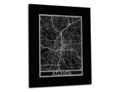 Atlanta - Stainless Steel Map - 11"x14"