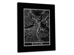 Boston - Stainless Steel Map - 11"x14"