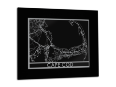 Cape Cod - Stainless Steel Map - 11"x14"