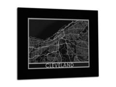 Cleveland - Stainless Steel Map - 11"x14"
