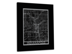 Indianapolis - Stainless Steel Map - 11"x14"