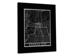 Kansas City - Stainless Steel Map - 11"x14"