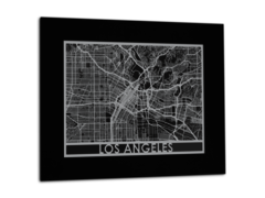 Los Angeles - Stainless Steel Map - 11"x14"