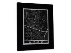 McAlester - Stainless Steel Map - 11"x14"