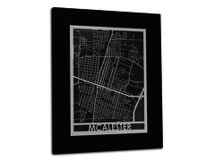 McAlester - Stainless Steel Map - 11"x14"