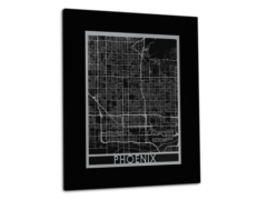 Phoenix - Stainless Steel Map - 11"x14"