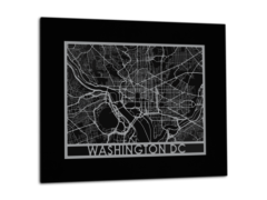 Washington DC - Stainless Steel Map - 11"x14"