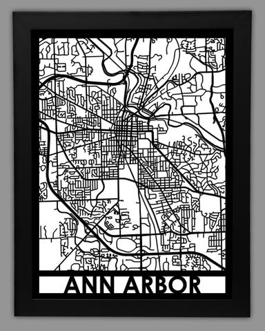 Ann arbor framed 18x24