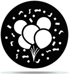 Gobo Birthday Balloons Confetti