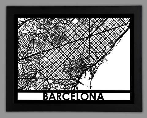 Barcelona framed 18x24
