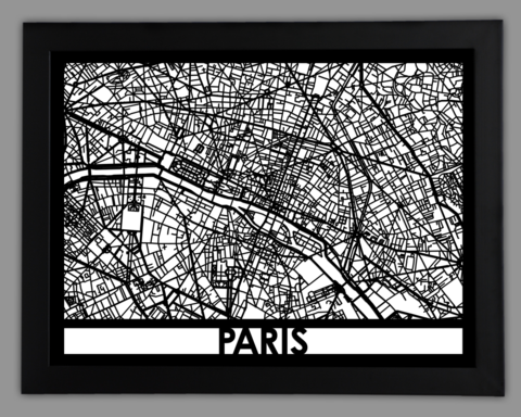 Paris framed 18x24
