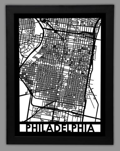 Philadelphia framed 18x24