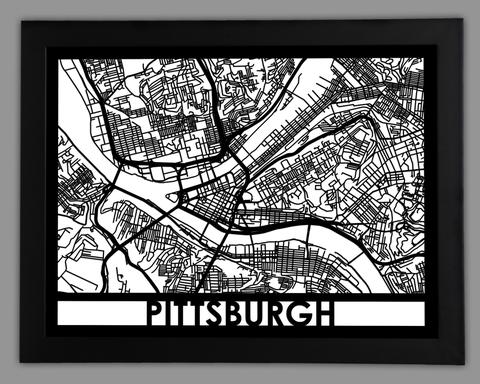 Pittsburgh framed 18x24