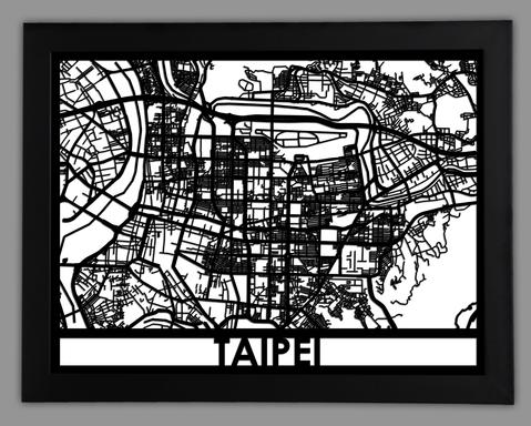 Taipei framed 18x24